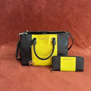 Michael Kors Black and Yellow Women's Bag Set